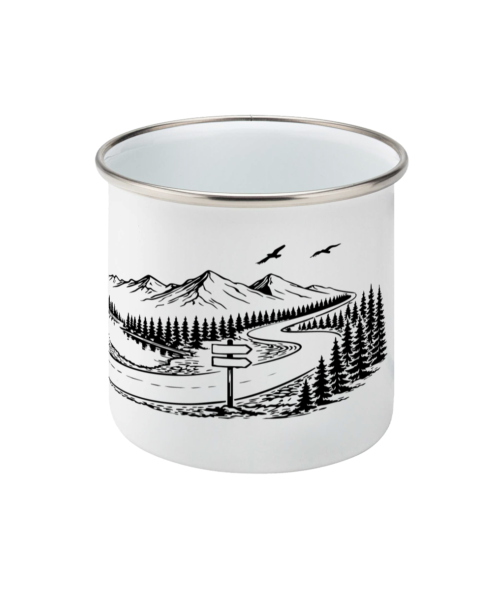 Road to nowhere enamel mug
